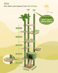 Ultimate Adjustable Cat Tree – Floor to Ceiling Comfort & Play