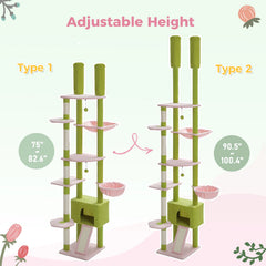 Ultimate Adjustable Cat Tree – Floor to Ceiling Comfort & Play