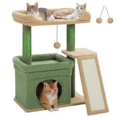 27” Safe & Stable Cat Tree with Condo & Sisal Scratcher