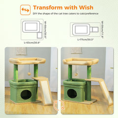 27” Safe & Stable Cat Tree with Condo & Sisal Scratcher