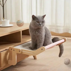 Wooden Cat Window Hammock – Hanging Basking Bed with Detachable Frame