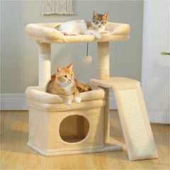 27” Safe & Stable Cat Tree with Condo & Sisal Scratcher