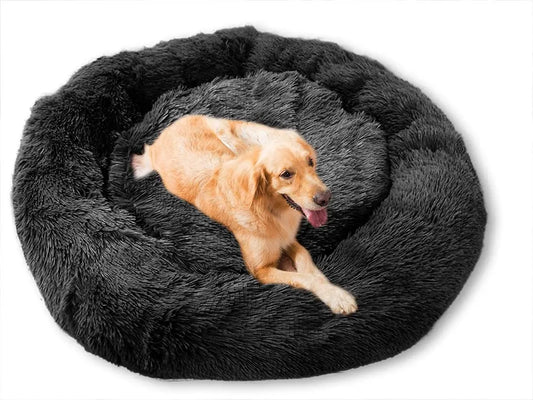 Plush Donut Dog Bed – Anti-Slip & Cozy