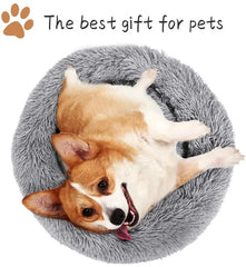 Plush Donut Dog Bed – Anti-Slip & Cozy