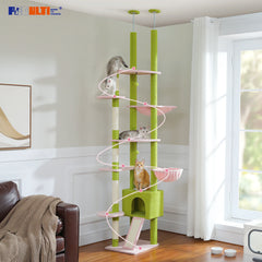 Ultimate Adjustable Cat Tree – Floor to Ceiling Comfort & Play