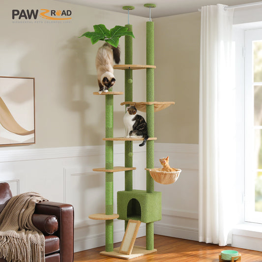 Ultimate Adjustable Cat Tree – Floor to Ceiling Comfort & Play