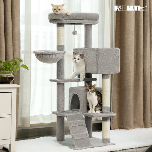 Multi-Level Cat Tree with Perches, Scratcher & Toys