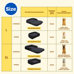 Foldable Plush Dog Bed Sofa for Large Dogs – Washable Pet Couch with Non-Slip Bottom, Cozy Comfort for Adults & Kids