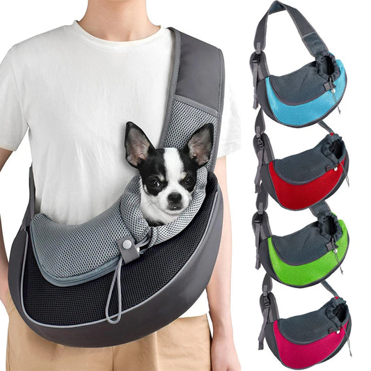 Pet Carrier Sling Backpack – Mesh Travel Shoulder Bag for Cats & Dogs