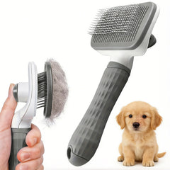 Self-Cleaning Pet Grooming Brush – One-Click Hair Removal for Dogs & Cats