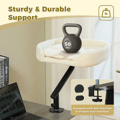 360° Rotatable Cat Desk Bed with Adjustable Stand