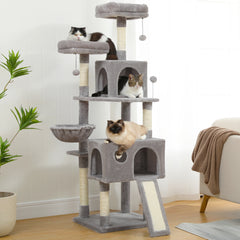Multi-Level Cat Tree with Perches, Scratcher & Toys