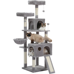 Multi-Level Cat Tree with Perches, Scratcher & Toys