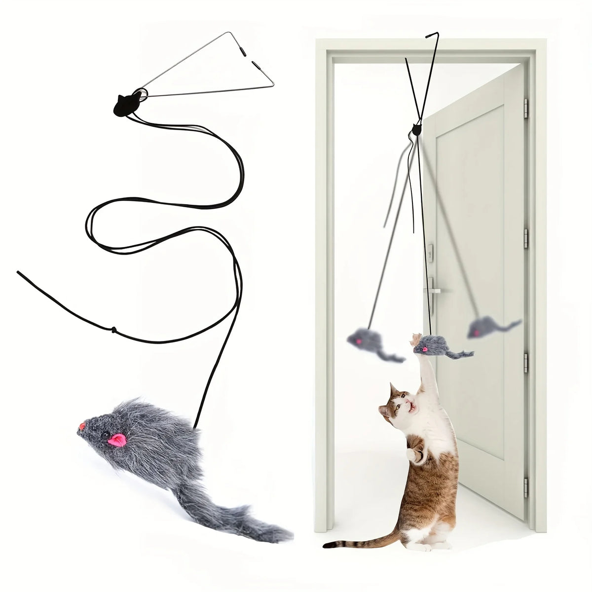 Door Hanging Cat Toy – Stress Relief Play for Kittens & Cats