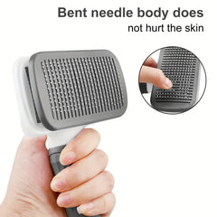 Self-Cleaning Pet Grooming Brush – One-Click Hair Removal for Dogs & Cats