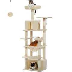 184CM Large Cat Tower with Scratching Posts & Cozy Perches