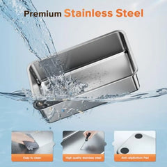Premium Stainless Steel Enclosed Cat Litter Box – Large, Odor-Free & Easy Clean