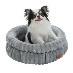 Cozy Round Pet Bed for Medium Dogs & Indoor Cats – Washable All-Season Design with Anti-Slip Bottom, Soft Comfort Pet House