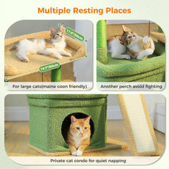 27” Safe & Stable Cat Tree with Condo & Sisal Scratcher