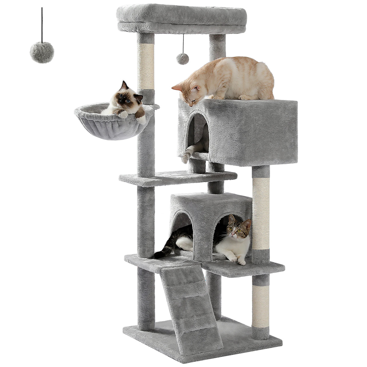 Multi-Level Cat Tree with Perches, Scratcher & Toys