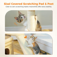 27” Safe & Stable Cat Tree with Condo & Sisal Scratcher