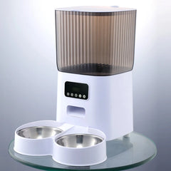 Smart Automatic Pet Feeder with Camera – WiFi Dog & Cat Food Dispenser with Timer & Stainless Steel Bowl