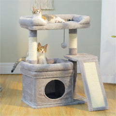 27” Safe & Stable Cat Tree with Condo & Sisal Scratcher