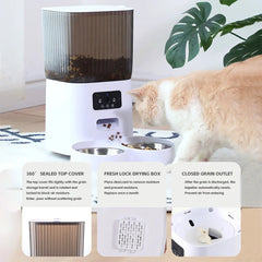 Smart Automatic Pet Feeder with Camera – WiFi Dog & Cat Food Dispenser with Timer & Stainless Steel Bowl