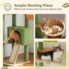 Ultimate Adjustable Cat Tree – Floor to Ceiling Comfort & Play