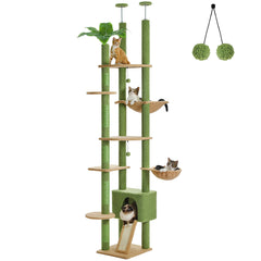 Ultimate Adjustable Cat Tree – Floor to Ceiling Comfort & Play