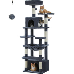 184CM Large Cat Tower with Scratching Posts & Cozy Perches