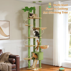 Ultimate Adjustable Cat Tree – Floor to Ceiling Comfort & Play