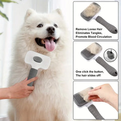 Self-Cleaning Pet Grooming Brush – One-Click Hair Removal for Dogs & Cats