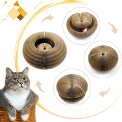 Magic Round Cat Scratcher with Ball – Claw Grinder & Climbing Toy